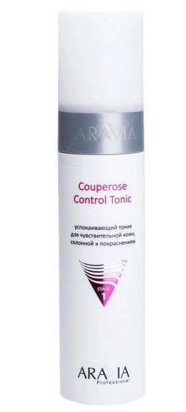 Изображение товара Успокаивающий тоник Couperose Control Tonic для чувствительной кожи с куперозом Aravia Professional 250мл Успокаивающий тоник Couperose Control Tonic для чувствительной кожи с куперозом Aravia Professional 250мл фотография