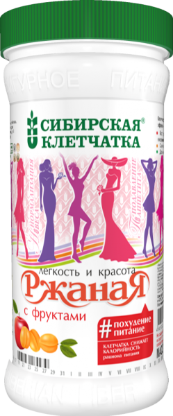 Изображение товара Клетчатка ржаная сибирская с фруктами 350г Клетчатка ржаная сибирская с фруктами 350г фотография