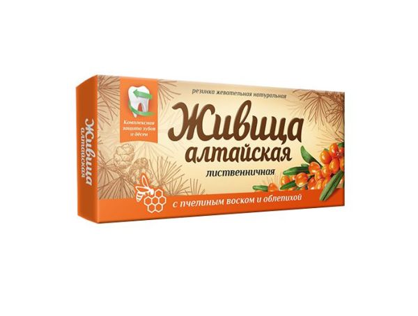 Изображение товара Смолка жевательная Живица Алтайская с пчелиным воском и облепихой Алтайский Нектар 4шт Смолка жевательная Живица Алтайская с пчелиным воском и облепихой Алтайский Нектар 4шт фотография